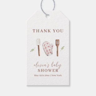 Rustic Modern Chef Kitchen Stuff Baby Shower Gift Tags