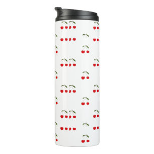 Rustic Modern Cherry Patterns Thermal Tumbler