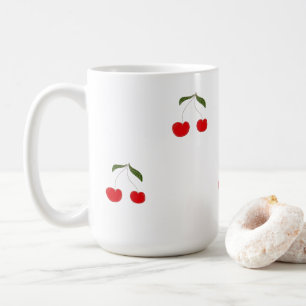 Rustic Modern Cherry Patterns Water Bottle Coffee Mug