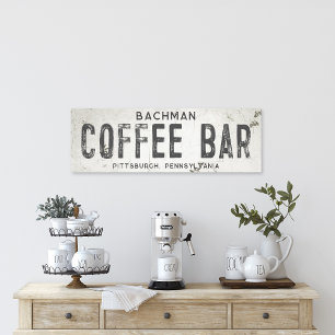 Rustic Modern Farmhouse Coffee Bar & City Canvas Print