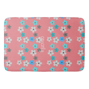 Rustic Modern Floral Bath Mat