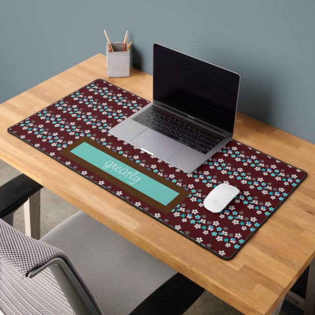 Rustic Modern Floral  Desk Mat (Office 2)
