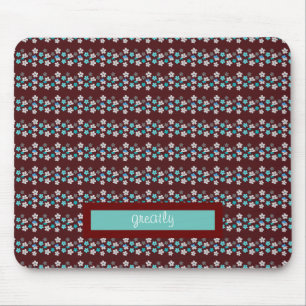 Rustic Modern Floral Mouse Pad