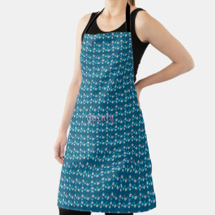 Rustic Modern Floral  Pattern Apron