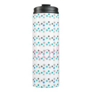 Rustic Modern Floral  Pattern Thermal Tumbler