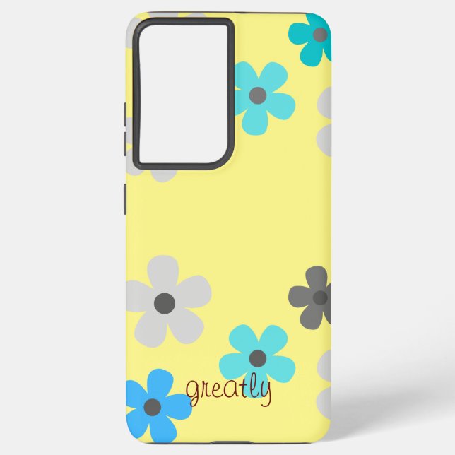 Rustic Modern Floral Samsung Galaxy S21 Ultra Case (Back)