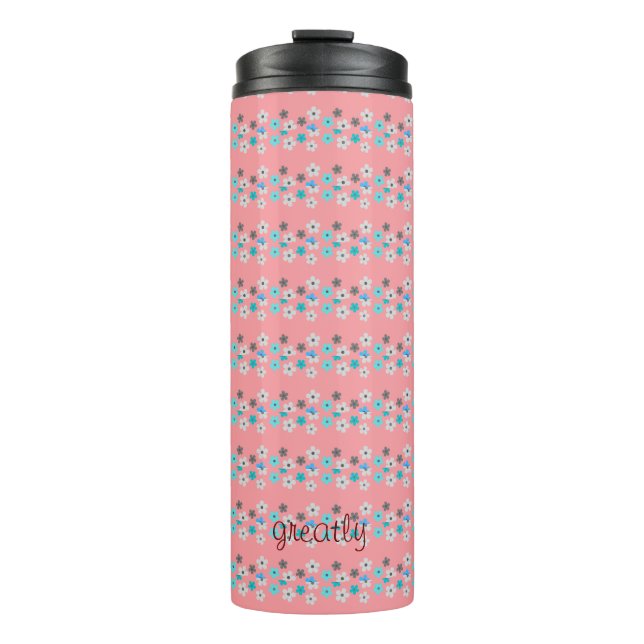 Rustic Modern Floral  Thermal Tumbler (Front)