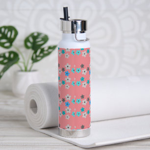Rustic Modern Floral Water Bottle