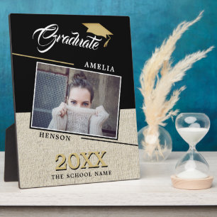 Rustic Modern Graduate Photo Graduation Plaque
