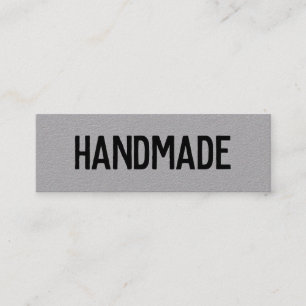 Rustic modern grey kraft handmade gifts seller mini business card