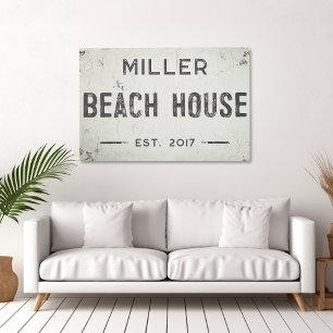 Rustic Modern Industrial Farmhouse Beach House Canvas Print