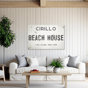 Rustic Modern Industrial Farmhouse BeachHouse City Canvas Print