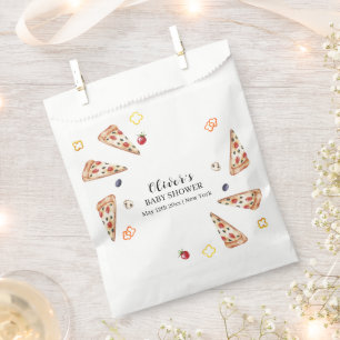 Rustic Modern Italian Slice Pizza Baby Shower Favour Bag