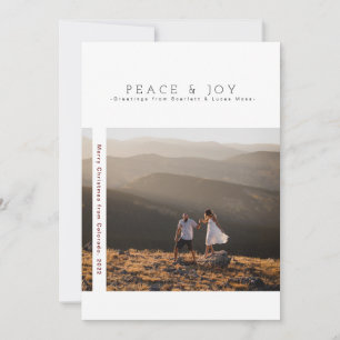 Rustic Modern Minimalist Holiday   Peace & Joy Save The Date