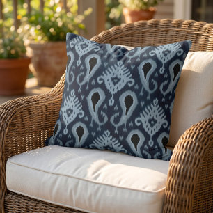 Rustic Modern Native Ikat Art Pattern Cabin Cushion