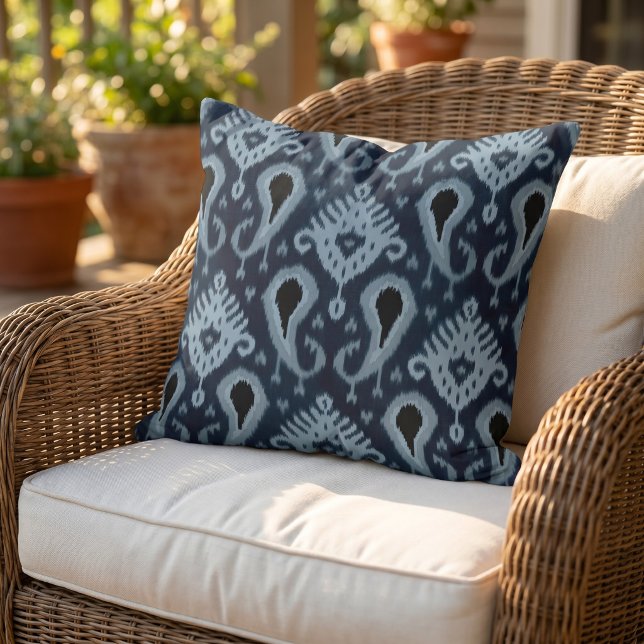Rustic Modern Native Ikat Art Pattern Cabin Cushion (Creator Uploaded)