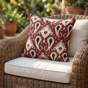 Rustic Modern Native Tribal Art Pattern Cabin Cushion