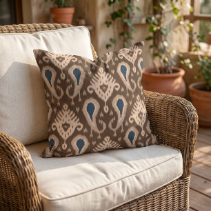 Rustic Modern Native Tribal Art Pattern Cabin Cushion