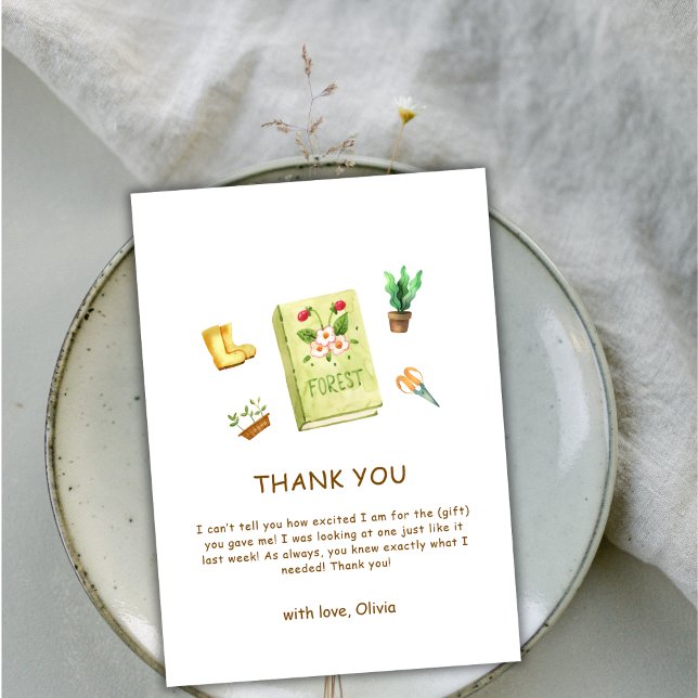 Rustic Modern New Chapter Garden Book Baby Shower  Thank You Card (Rustic Modern New Chapter Garden Book Baby Shower Thank You Card)