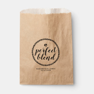 Rustic Modern Perfect Blend Custom Wedding Coffee Favour Bag