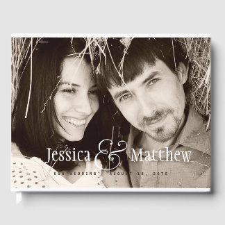 Rustic Modern Photo Wedding Guest Book