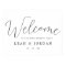 Rustic Modern Script Engagement Party Welcome Sign