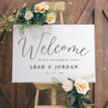 Rustic Modern Script Engagement Party Welcome Sign<br><div class="desc">Simple Script Engagement Party Welcome Sign</div>