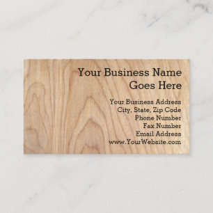 Rustic Modern Unfinished Wood Pattern Printed Business Card