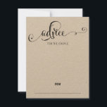 Rustic Modern We Do Script Wedding Advice Card<br><div class="desc">Personalise the custom text  above. You can find additional coordinating items in our "Rustic and Modern We Do" collection.</div>