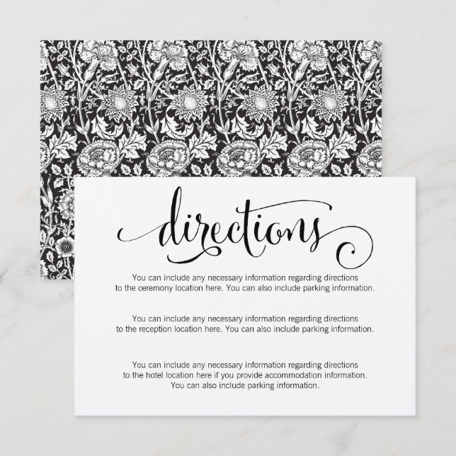Rustic Modern We Do Wedding Directions Card (Front/Back)