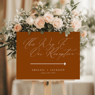 Rustic Modern Wedding Direction Reception This Way Poster