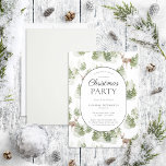 Rustic Modern Winter Forest Christmas Party Invitation<br><div class="desc">What better way to get into the holiday spirit than by hosting a Rustic Modern Winter Forest Christmas party? This rustic and modern holiday card is the perfect way to invite your family and friends to an annual holiday party, or the annual corporate party. The beautiful card features a modern...</div>
