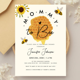 Rustic Mommy To Bee Gender Neutral Baby Shower  Invitation