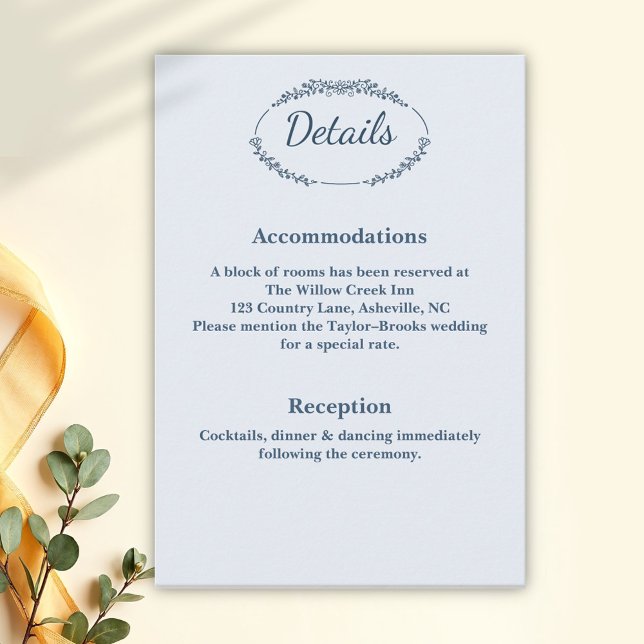 Rustic Monochrome Wedding Details Enclosure Card (Creator Uploaded)