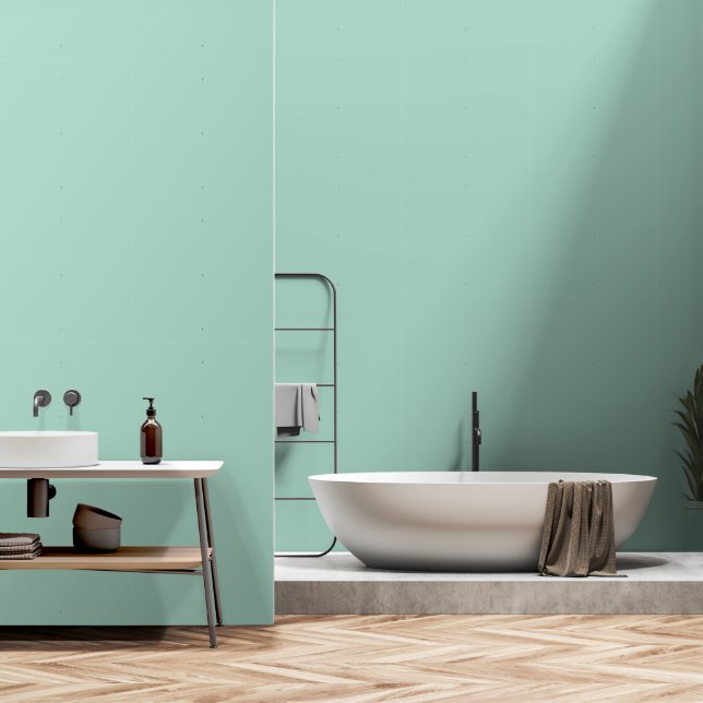 Rustic Monogram Blue Teal Wallpaper (Bathroom)