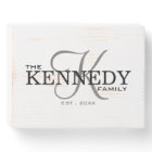 Rustic Monogram Family Name Established