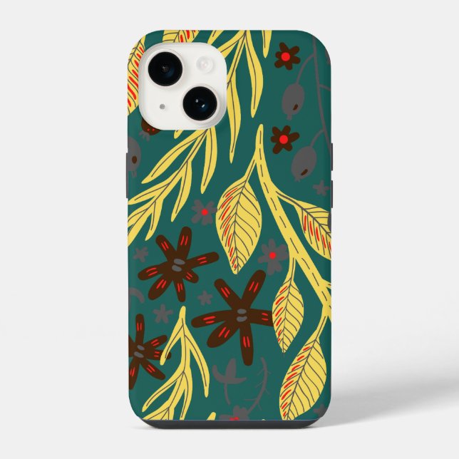 Rustic Monogram Floral  iPhone Case (Back)