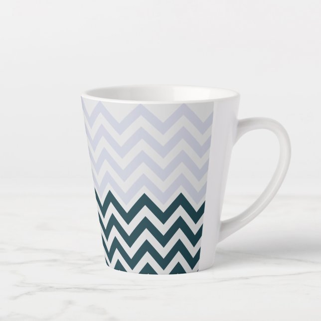 Rustic Monogram Groovy Chic  Latte Mug (Right)