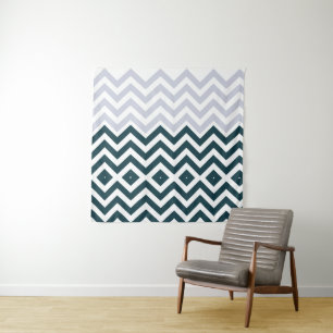 Rustic Monogram Groovy Chic Tapestry