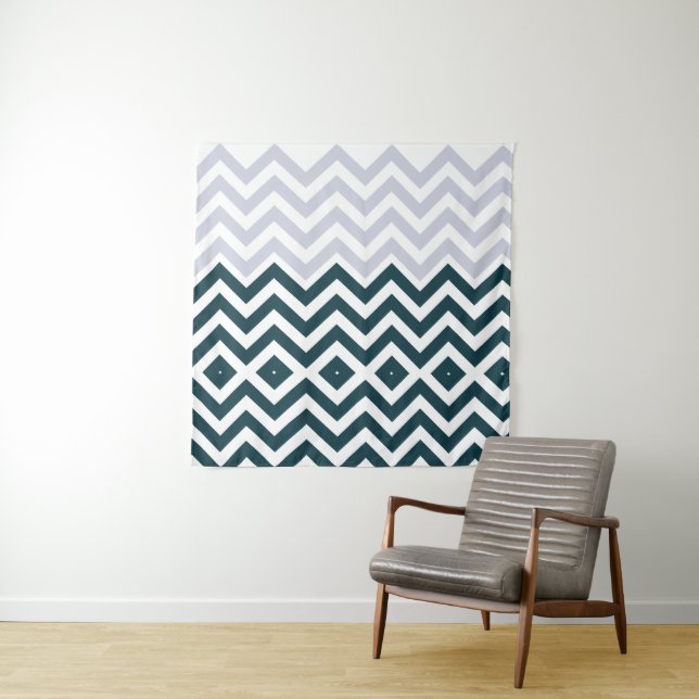 Rustic Monogram Groovy Chic  Tapestry (In Situ)