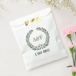 Rustic Monogram I Do BBQ Wedding Shower Favour Bag