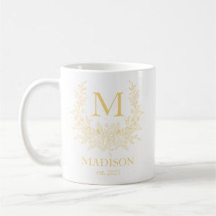 Rustic monogram Jasmine personalised initial  Coffee Mug