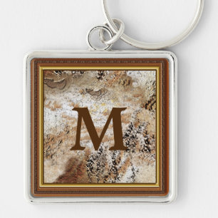 Rustic MONOGRAM Keychains for Men