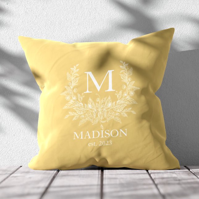 Rustic Monogram Personalised Initial Cushion (Creator Uploaded)