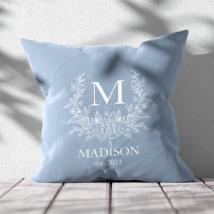 Rustic Monogram Personalised Initial Cushion