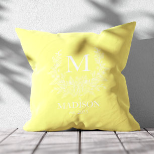 Rustic Monogram Personalised Initial Cushion