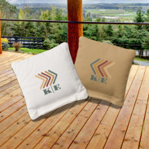 Rustic Monogram Wedding Custom Cornhole Bags