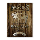 Rustic Moose Cabin Faux Wood Canvas Wall Art<br><div class="desc">You personalised canvas with be the topic of conversations for years to come while adding a cosy decor piece at the same time. Choose from our 9 unique designs.</div>