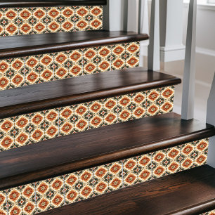 Rustic Moroccan Sunburst – Terracotta & Cream  Ceramic Tile