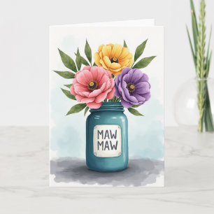 Rustic Mothers Day Floral Card